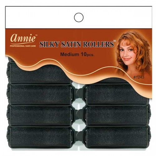 Annie Silky Satin Rollers Medium #1243 (10PCS)